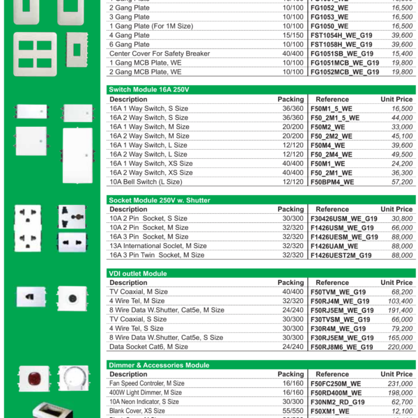 Công tắc, Ổ cắm, dòng F-Lexi, Schneider