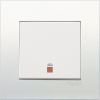 KB31D20NE_WE Công tắc đơn 2 cực 20A có đèn Led Vivace màu trắng Schneider Premium