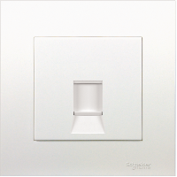 Ổ mạng cat6 Vivace màu xám bạc Schneider KB31RJ6_AS