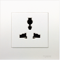 Ổ cắm đơn đa năng Vivace màu bạc Schneider KB413S_AS