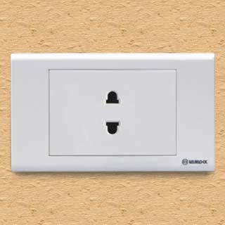 Ổ cắm đơn 2 chấu S18U Sino